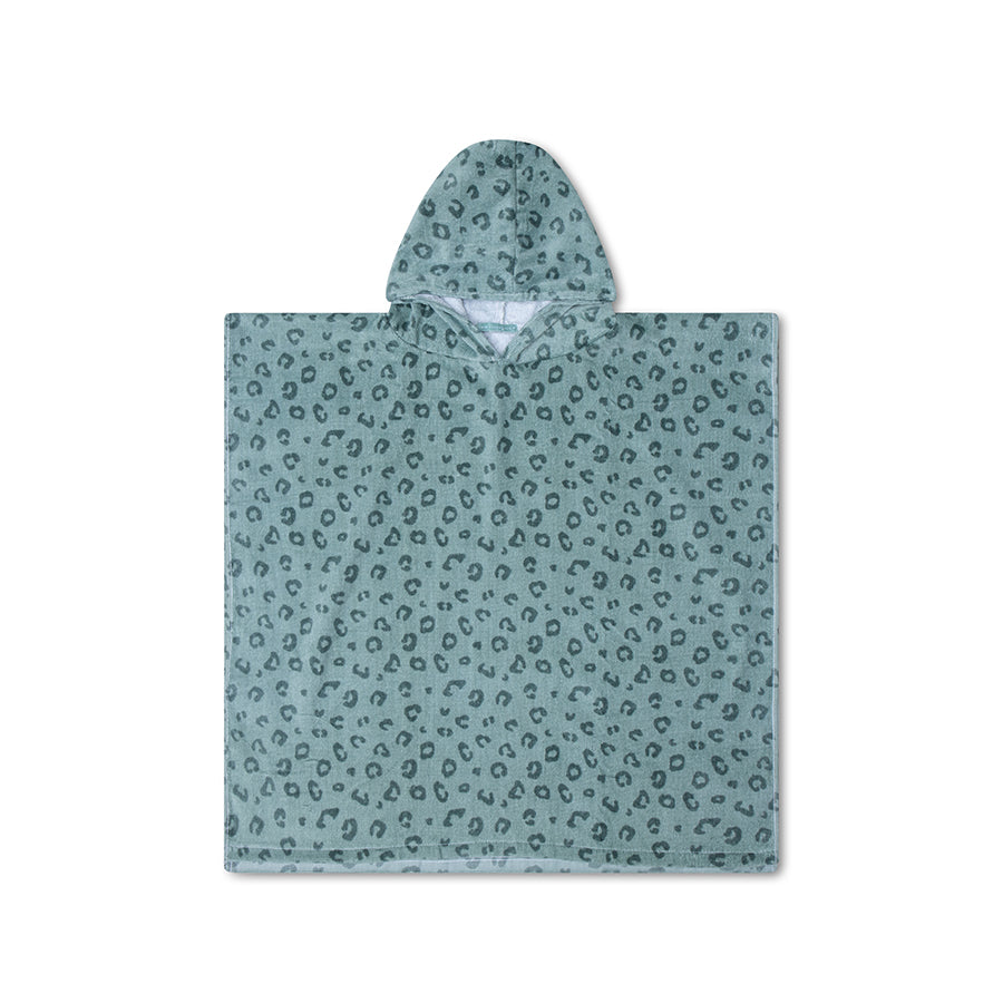 Beach Poncho - Green - Leopard - 65 x 65 cm