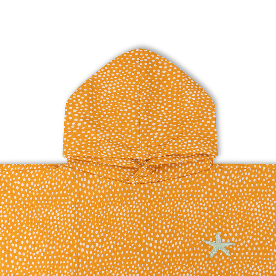Beach Poncho - Orange - Dots - 52 x 52 cm