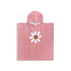 Beach Poncho - Red/White - Daisy Flower - 65 x 65 cm