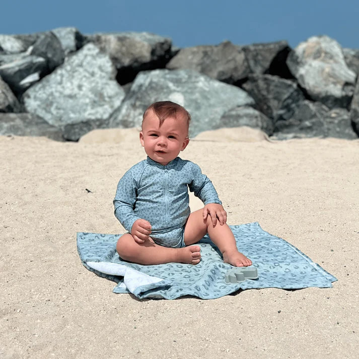 Beach Towel Cotton - Green - Leopard - 135 x 65 cm