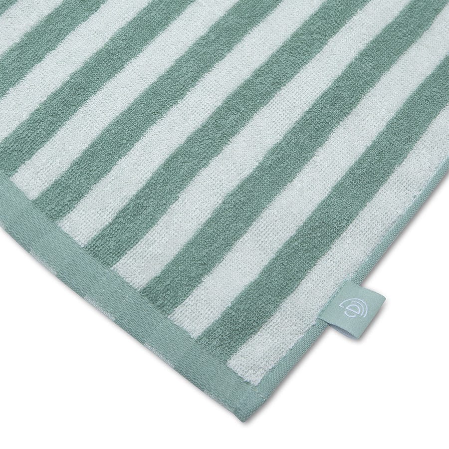 Beach Towel Cotton - Green - Resort Stripe - 135 x 65 cm