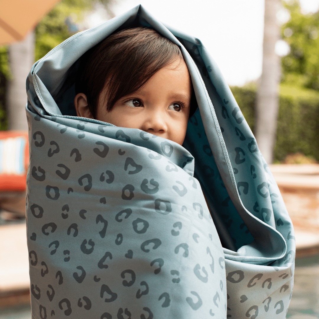 Beach Towel Microfiber - Green - Leopard - 180 x 90 cm