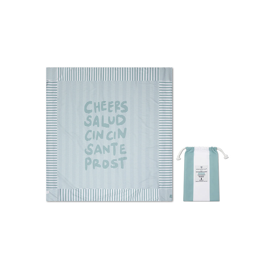 Beach Towel Microfiber - Green - Cheers - 180 x 180 cm