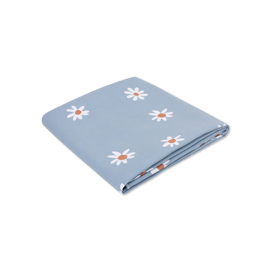 Beach Towel Microfiber - Blue - Daisy Flower 135 x 65 cm