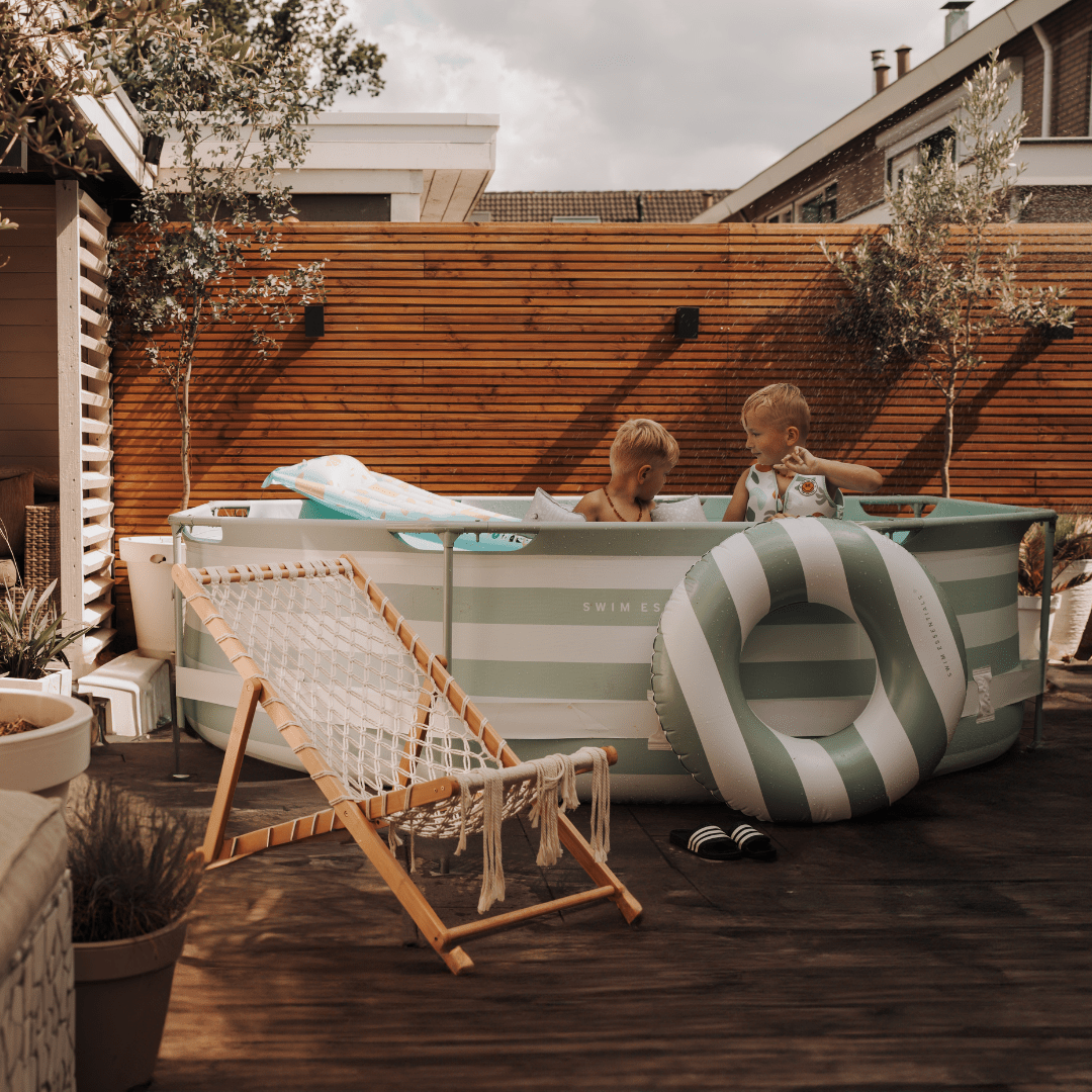 Frame Pool Round - Green/White - Essence - 305 x 76 cm