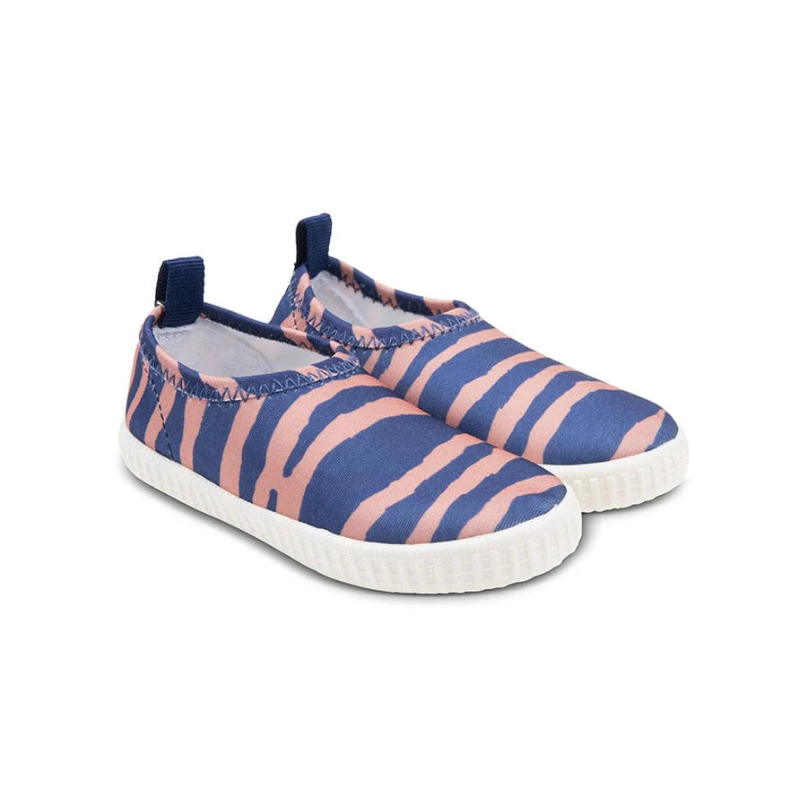 Kids Water Shoes - Blue/Orange - Vibrant Stripes
