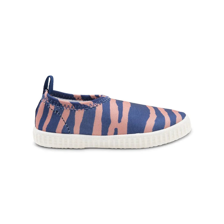 Kids Water Shoes - Blue/Orange - Vibrant Stripes