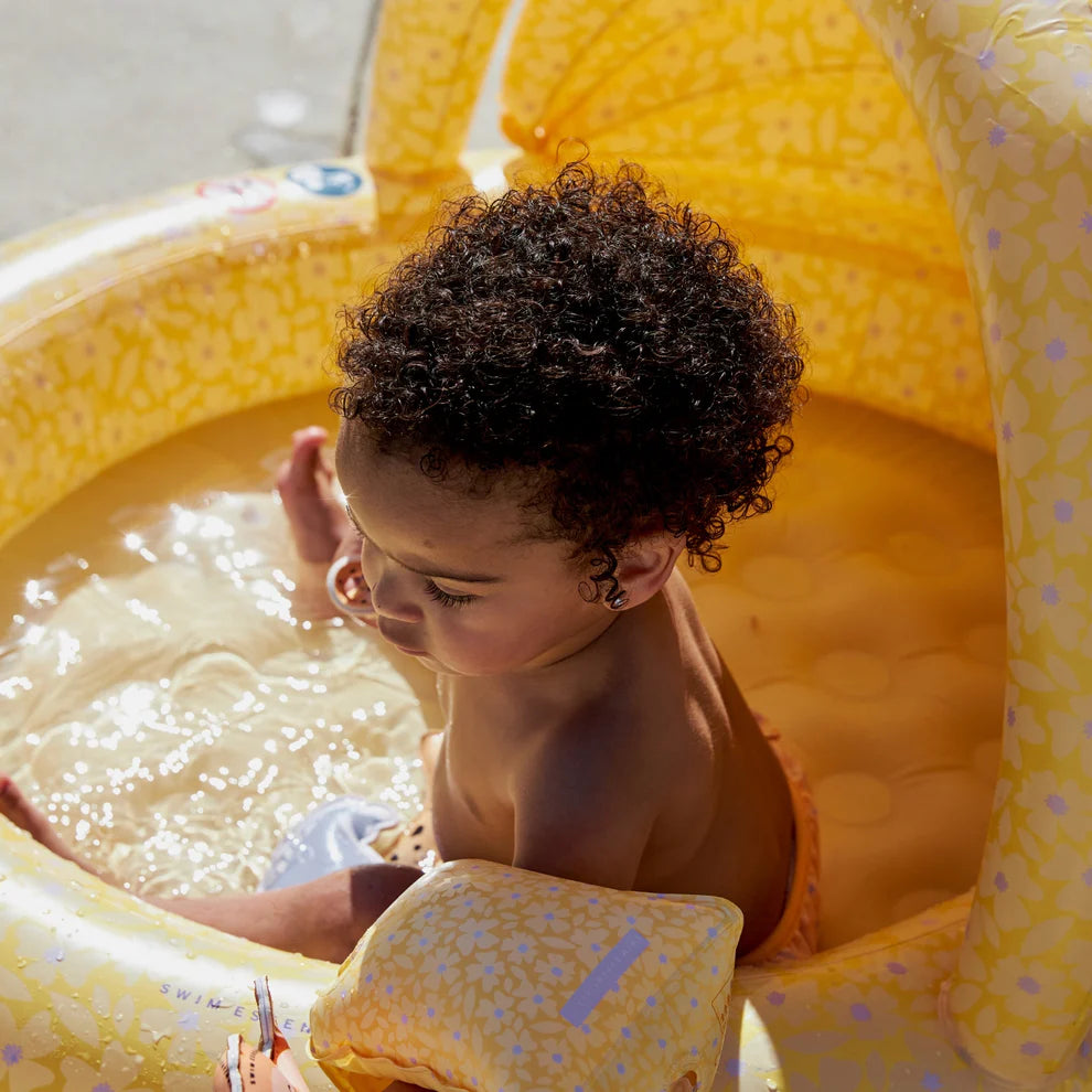Kids Pool - Yellow - Florish -  Ø 100 cm with Canopy