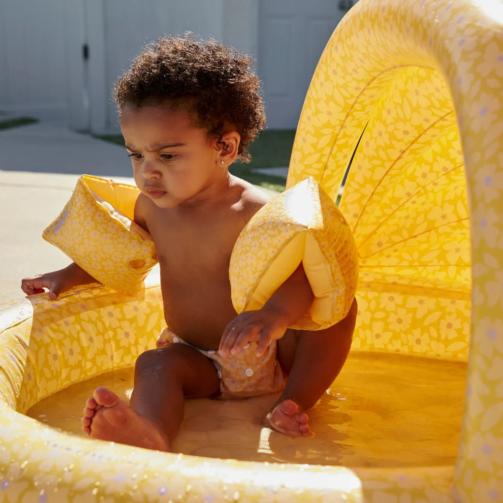 Kids Pool - Yellow - Florish -  Ø 100 cm with Canopy