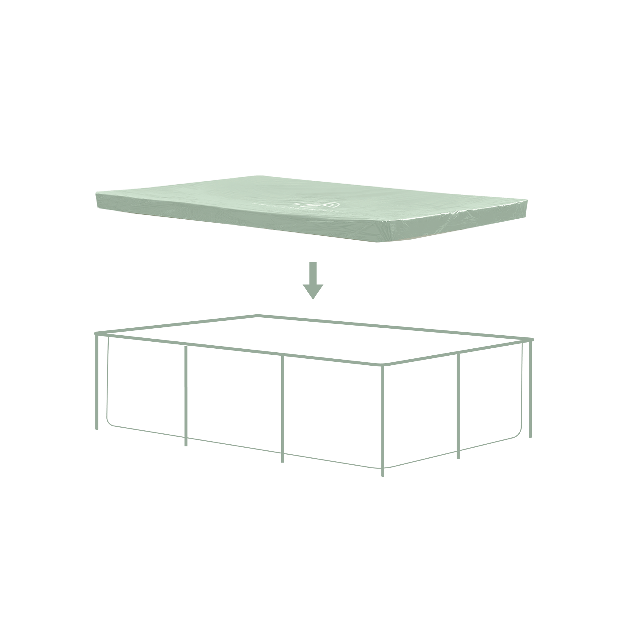 Pool Cover - Green - Essence - 160 x 260 cm