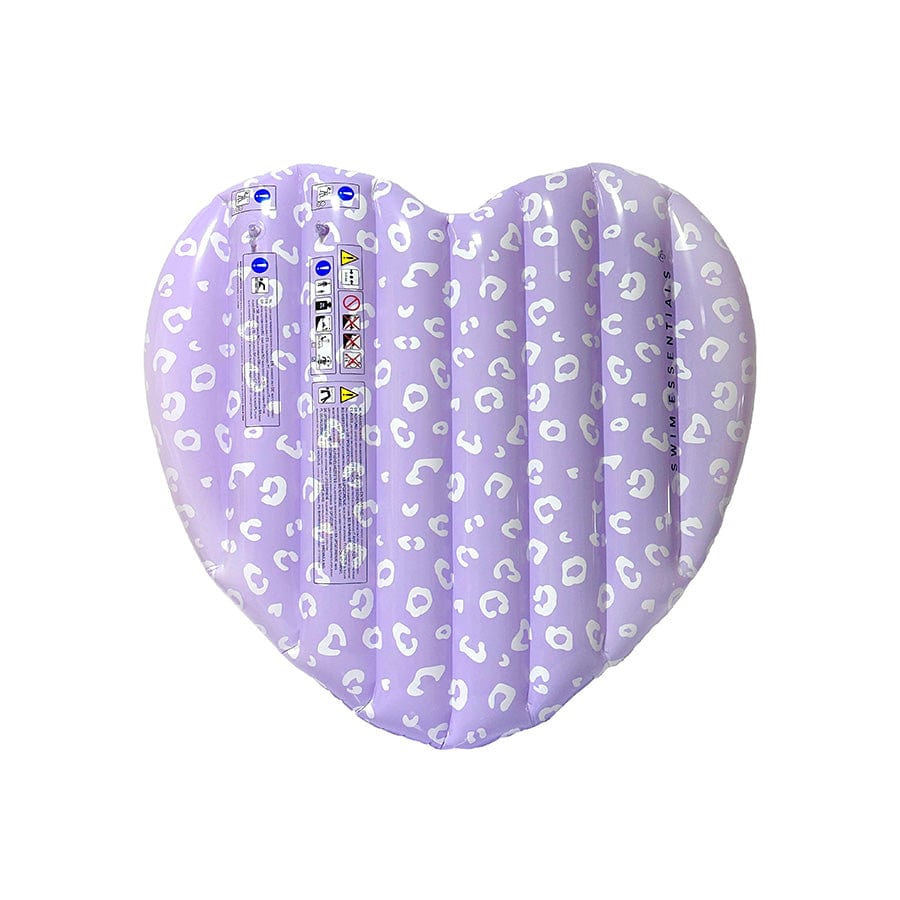 Pool Float - Lila Heart - Leopard - 150 cm