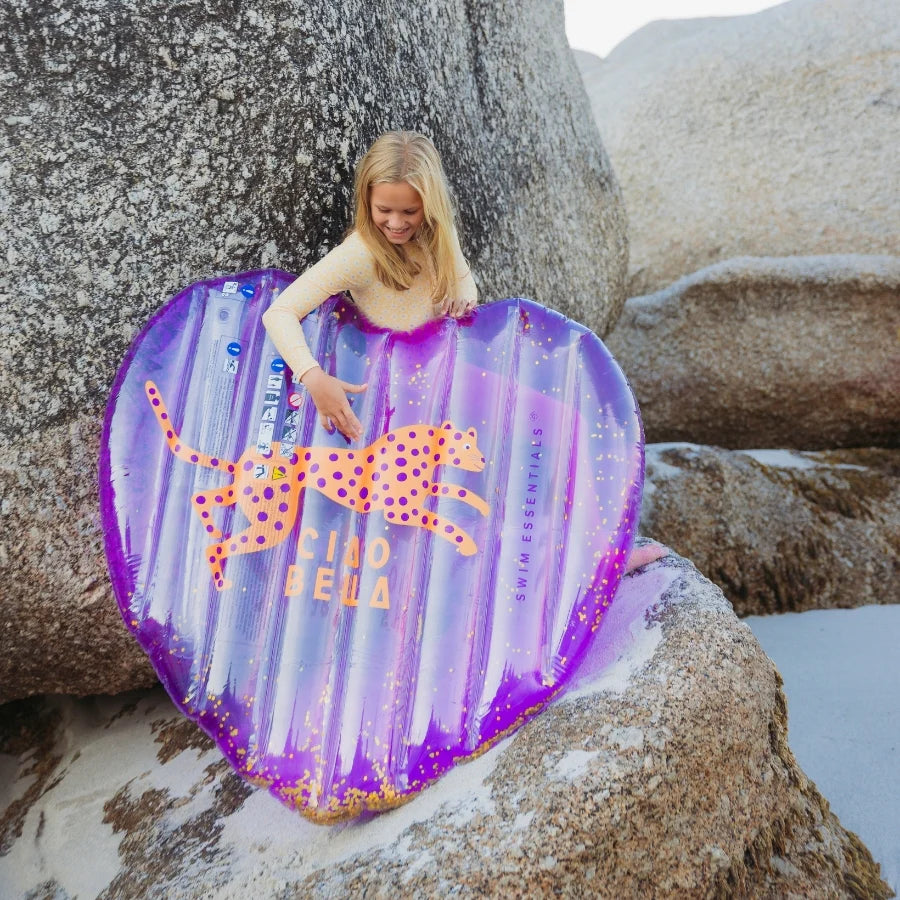 Pool Float - Purple Heart - Leopard - 150 cm