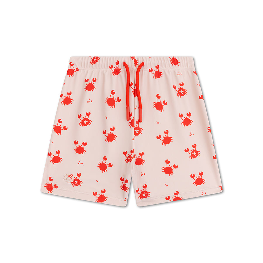 Swim Boxer - Beige/Red - Crabby