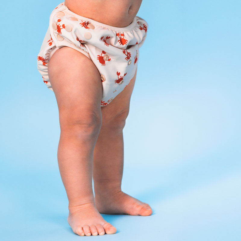 Swim Diaper - Red/Beige - Crabby
