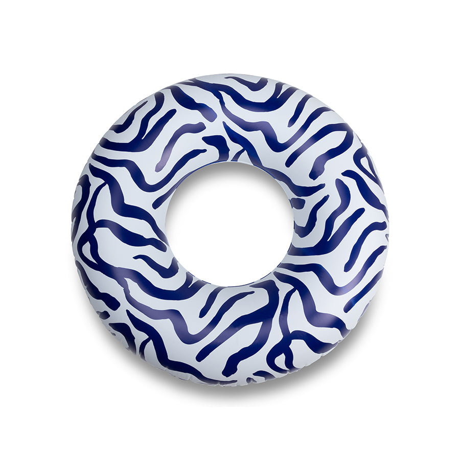 Swim Ring - Blue/White - Vibrant Stripes - Ø 102 cm