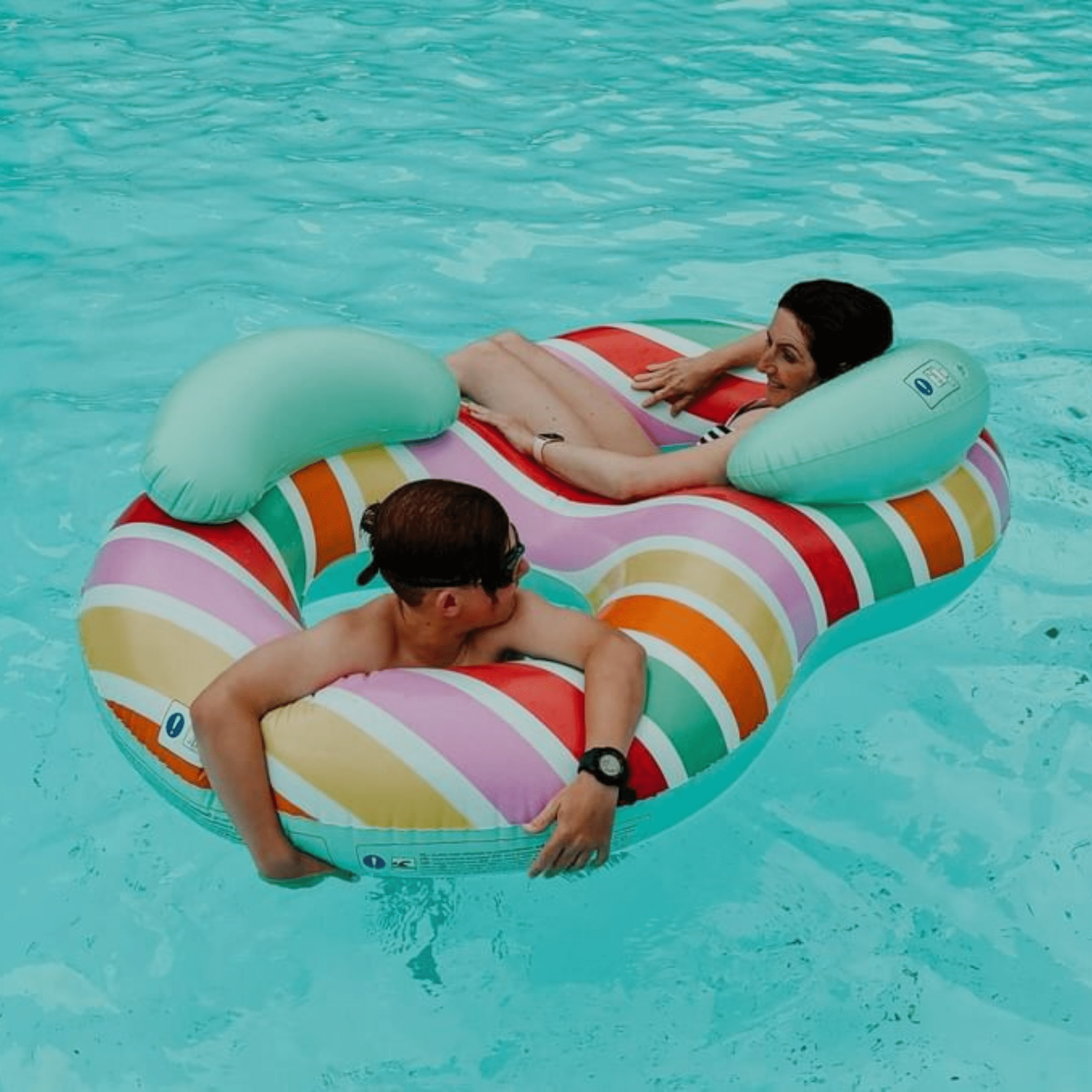 Swim Ring Dubble - Multicolor - Color Rush - Ø 190 cm