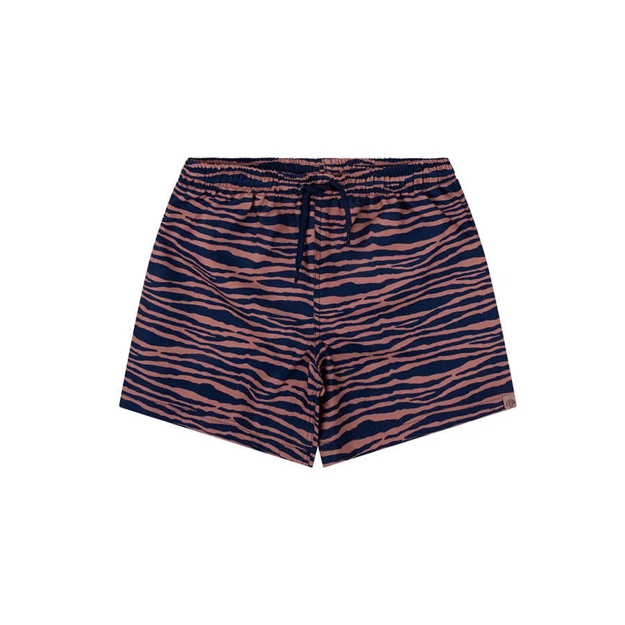 Swim Shorts - Blue/Orange - Vibrant Stripes