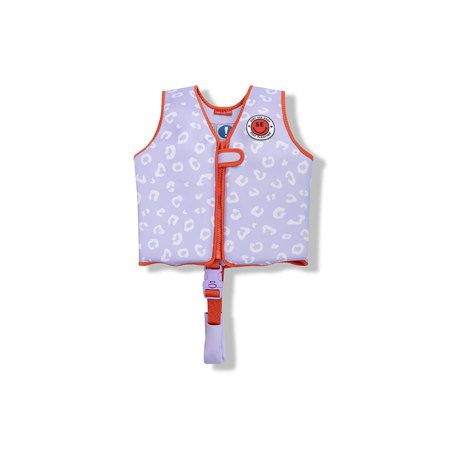 Swim Vest - Lila Leopard - 3/6 Years