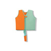 Swim Vest - Orange/Green  - Vivid Clash - 3/6 Years