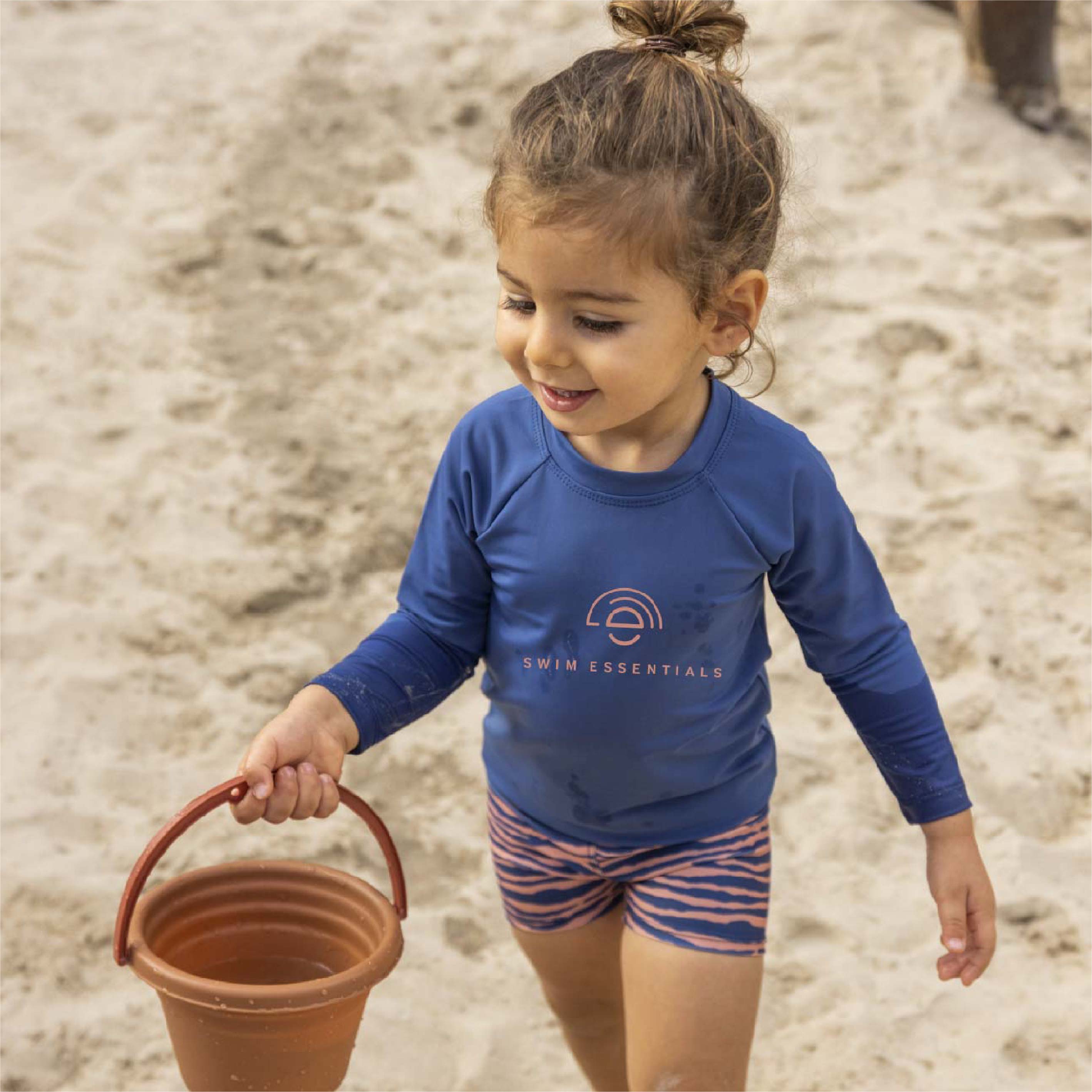 Swimming T-Shirt - Long Sleeve - Dark Blue - Pure Tone
