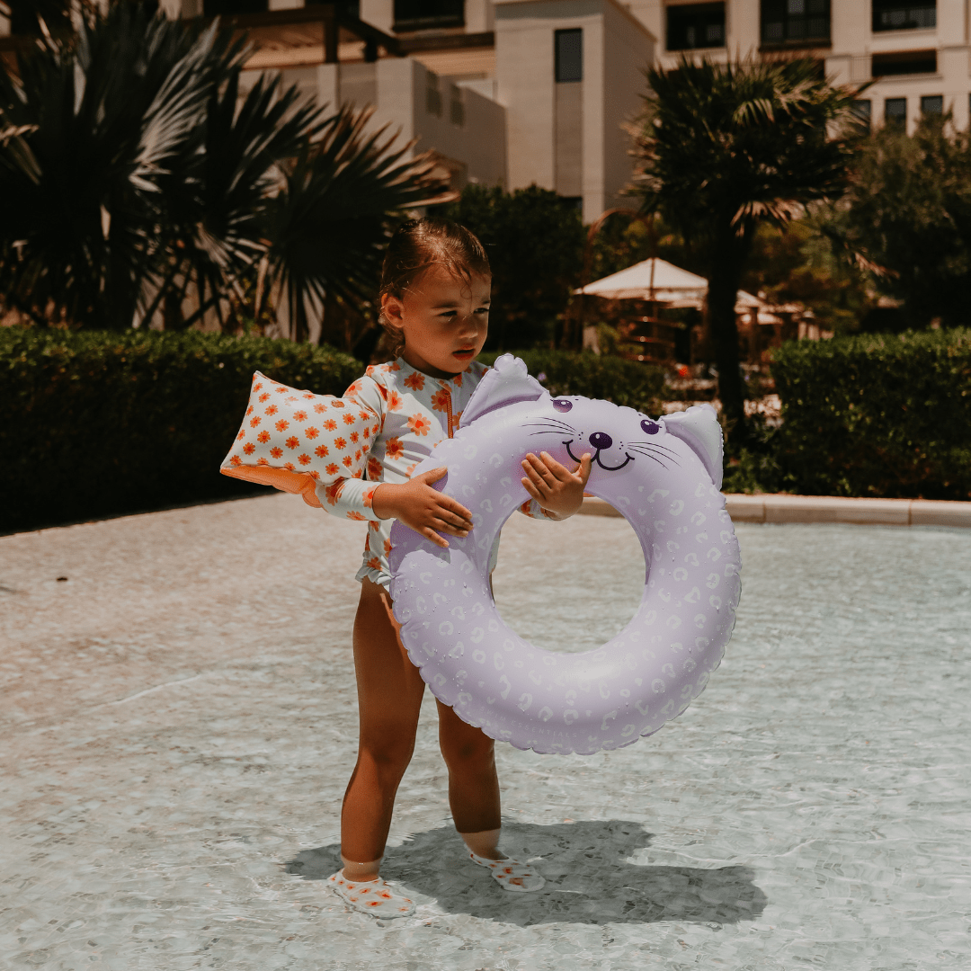 Swim Ring Animal - Lila - Leopard - Ø 55 cm