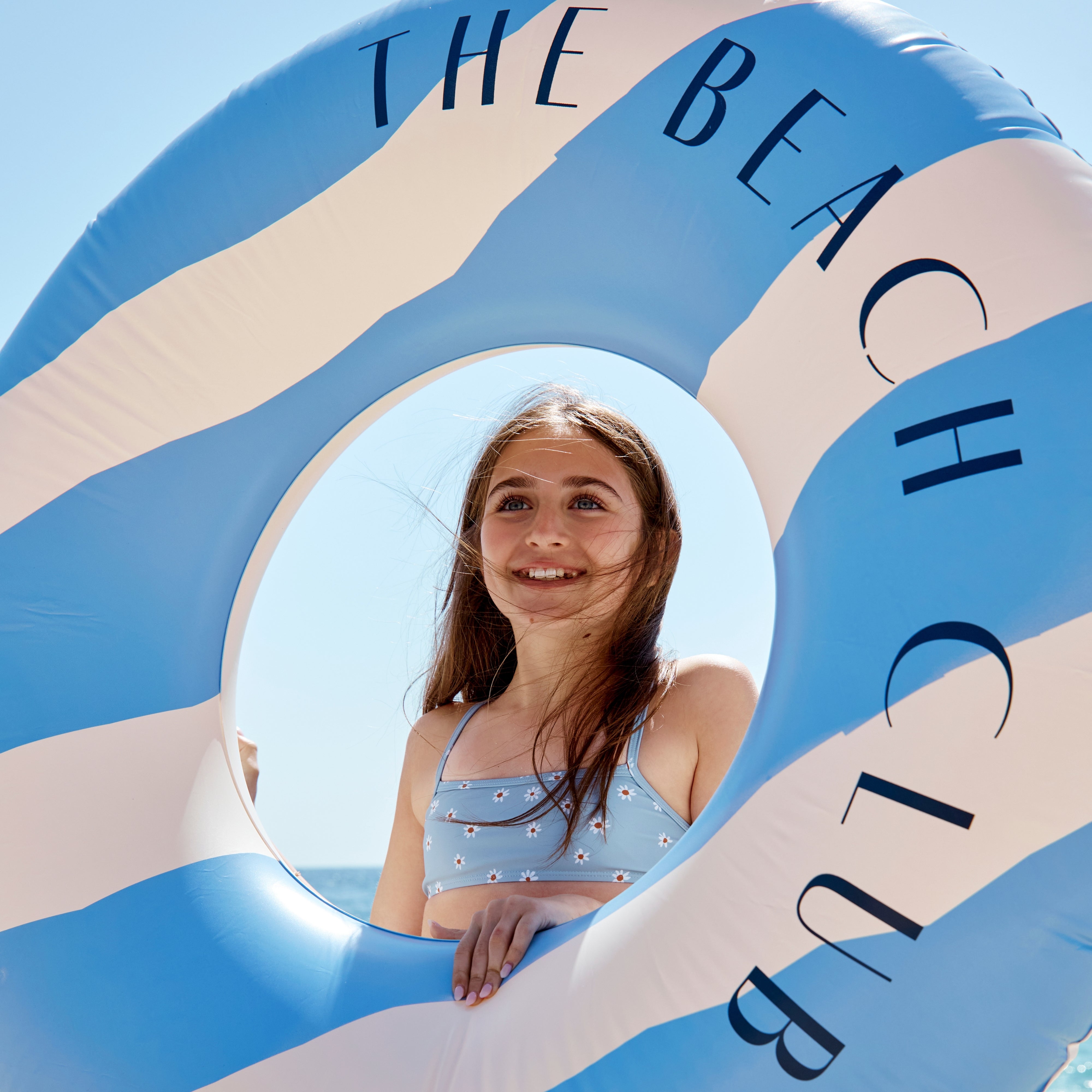 Swim Ring - Blue/White - The Beach Club - Ø 120 cm