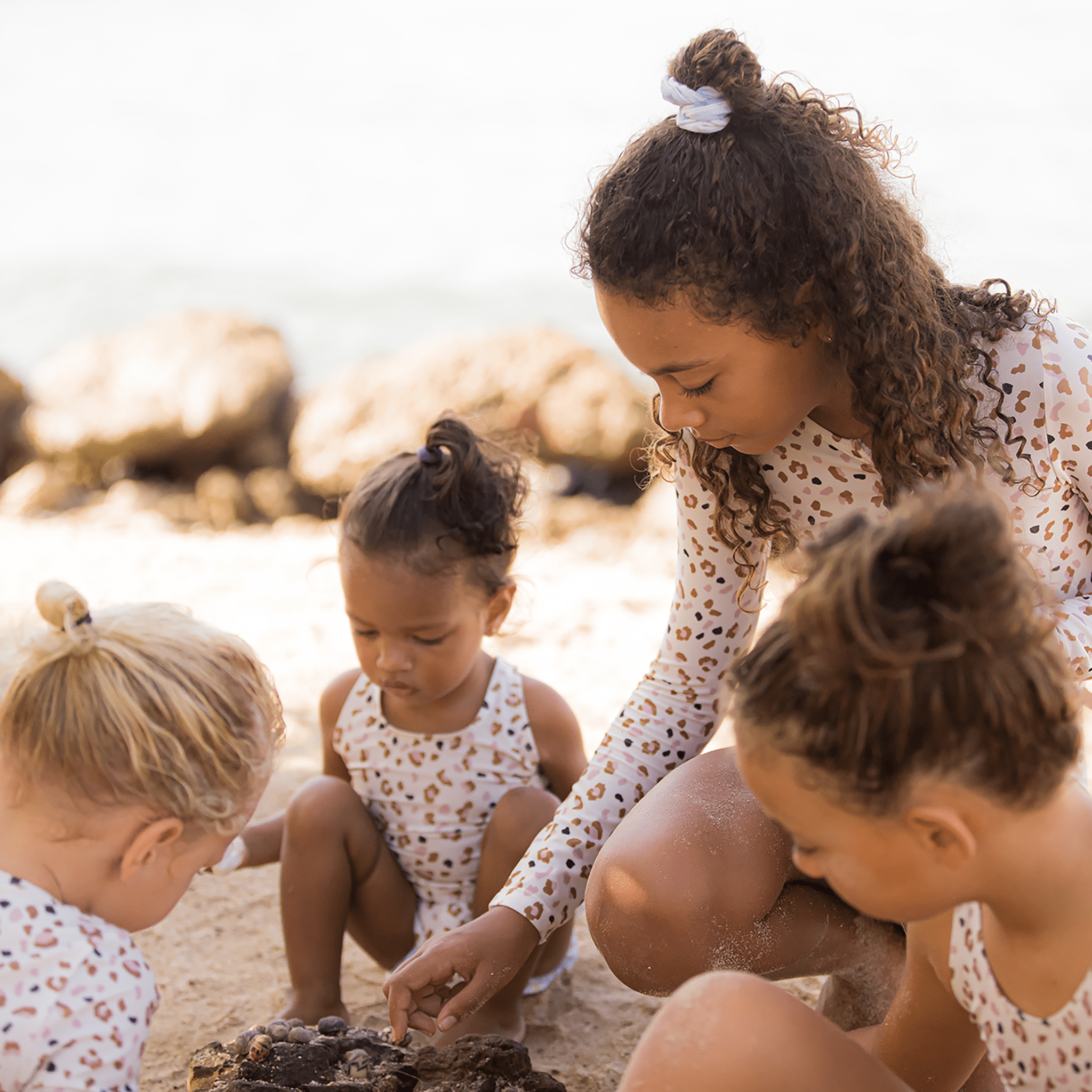 Swimsuit Girls - Khaki - Leopard