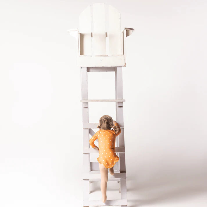 UV Swimsuit Girls With Sleeves - Orange - Orange Kiss'