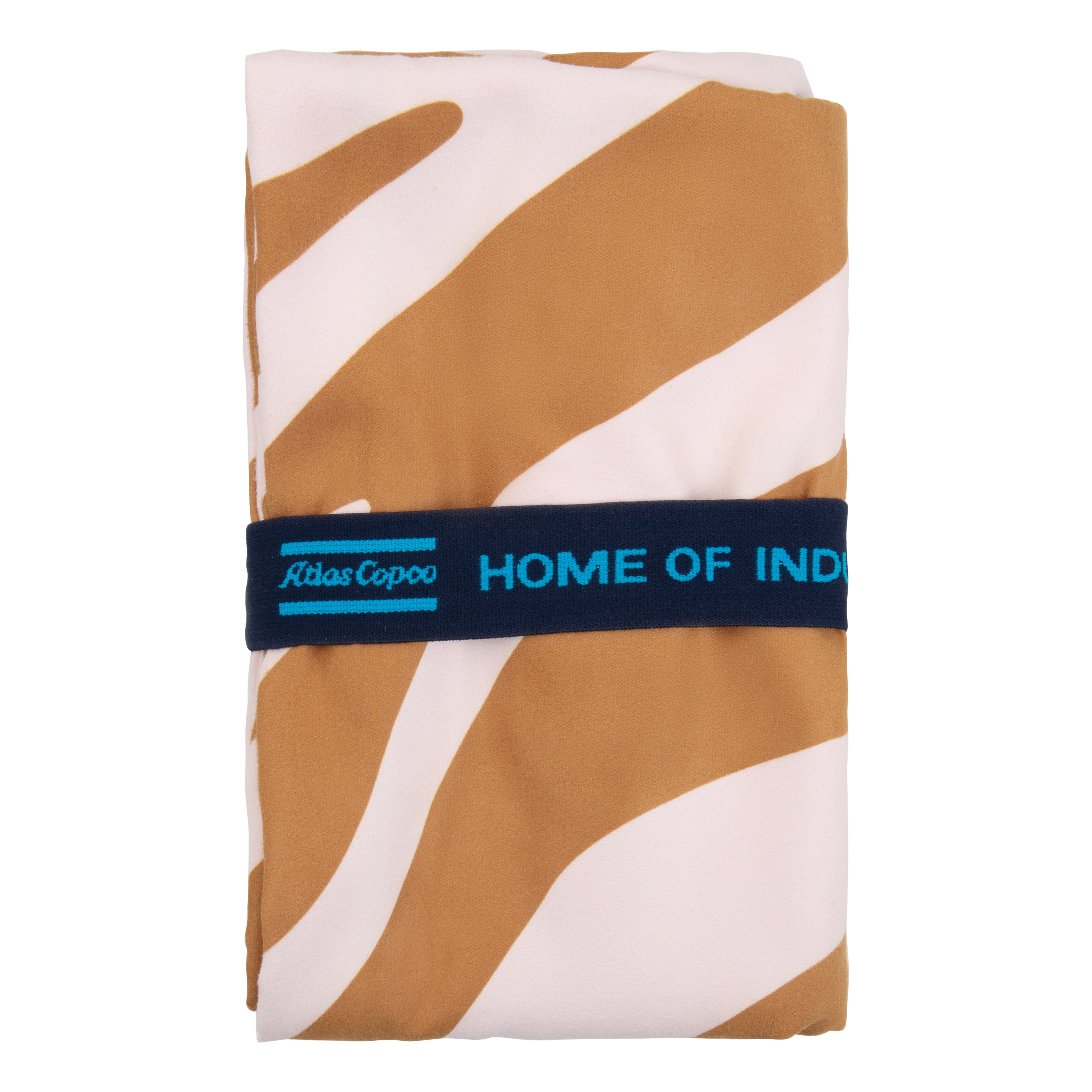 Beach Towel Microfiber - Orange/White - Vibrant Stripes - 180 x 180 cm